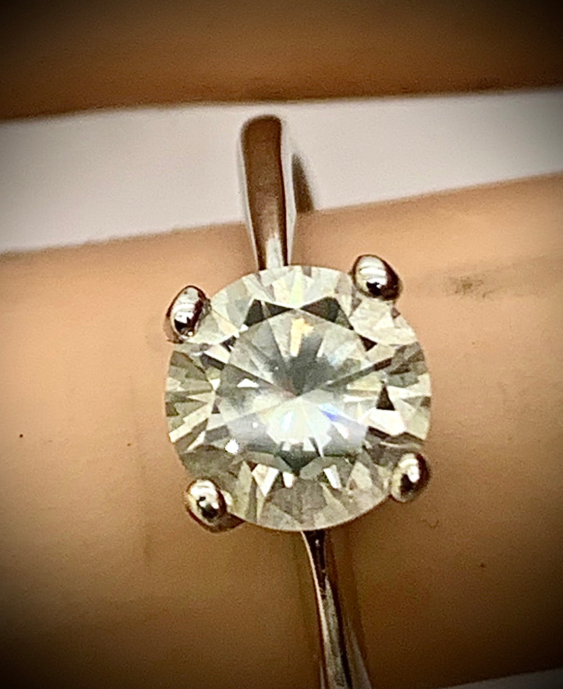 #787 925 Vintage Cz Ring Size 8.25