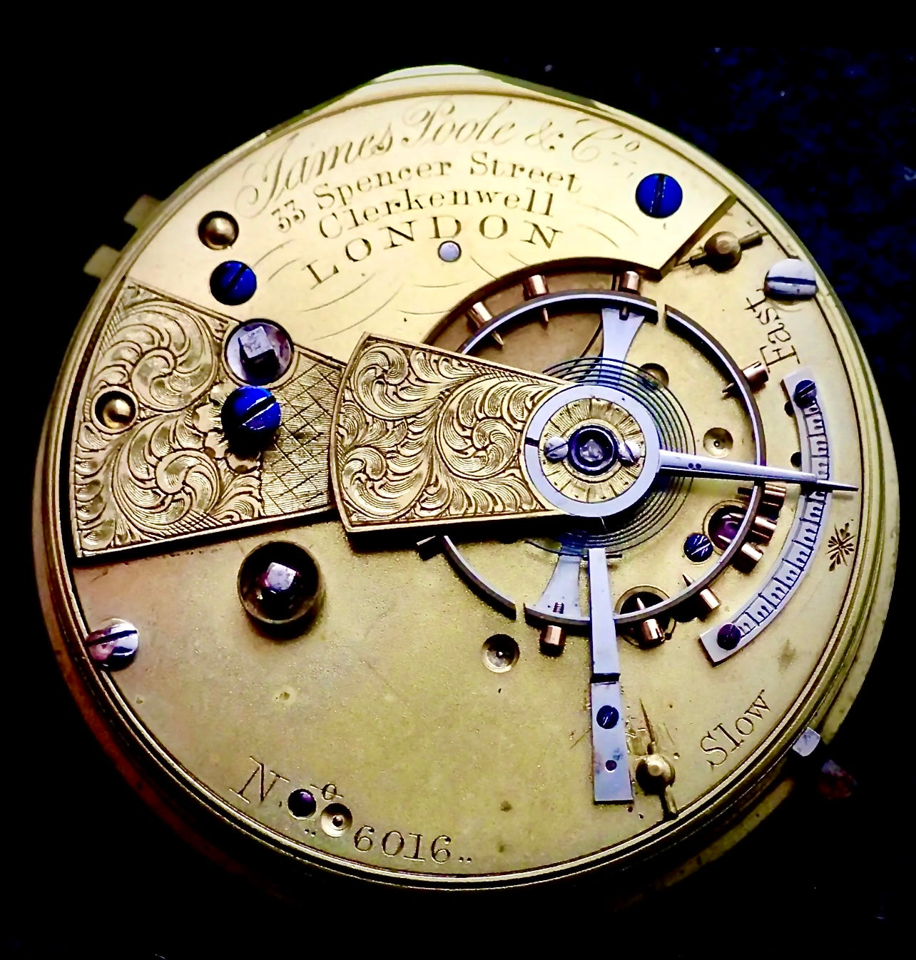 #820 James Poole & Co London Quality Fusee lever pocket watch movement