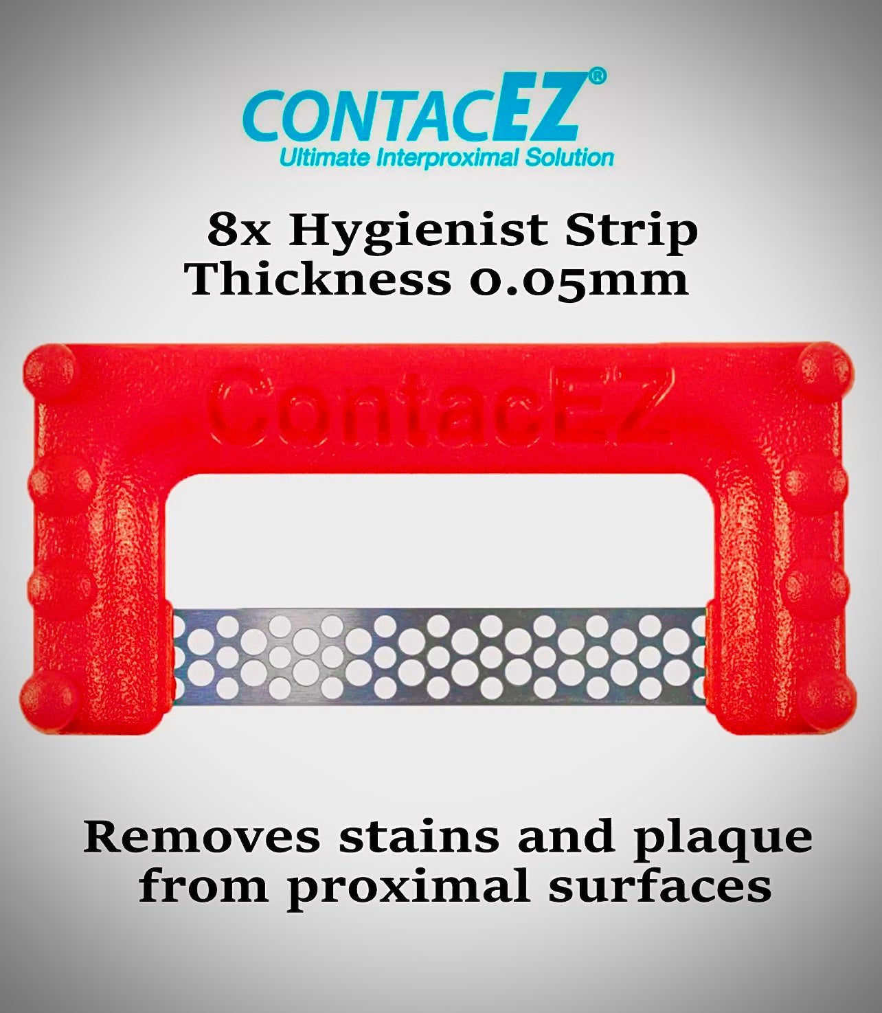 8pcs ContacEZ Dental Proximal Stains Plaque Removal Hygienist Strip 0.05mm