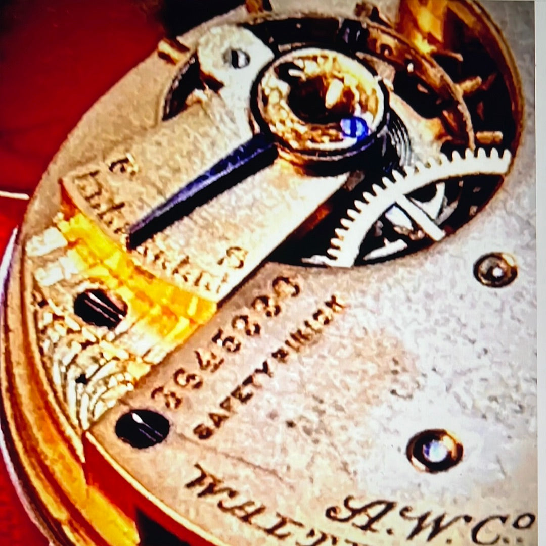 #660M High-End Antique Waltham Bond St Pocket Watch Movement with dial and hands from year 1884 14S  Open Face