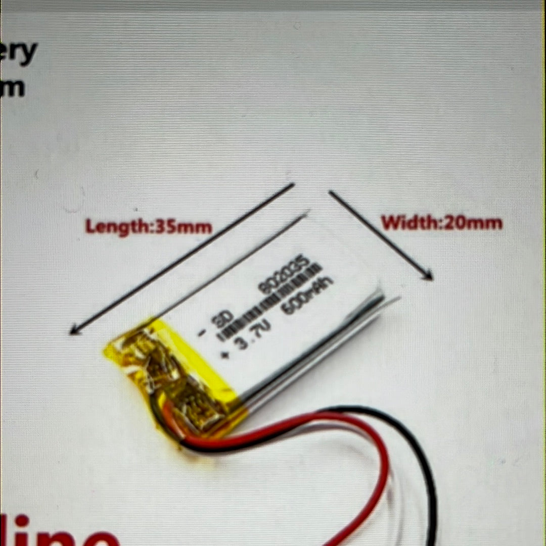 3.7V 500mAh 3 wires  thermistor Lipo Polymer battery