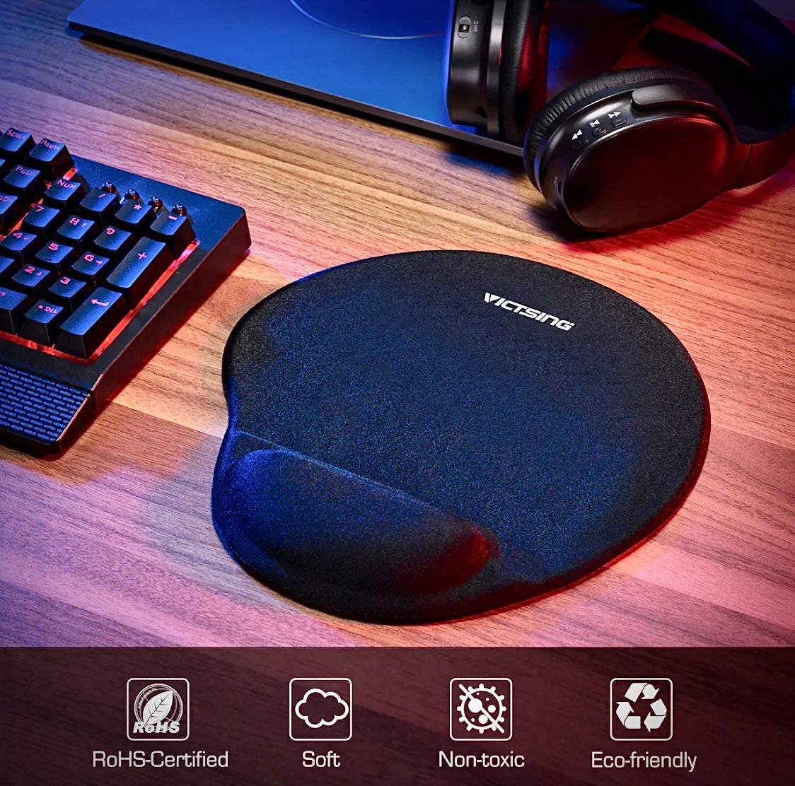 VicTsing Ergonomic Mouse Pad With Gel Wrist Rest Support-US07