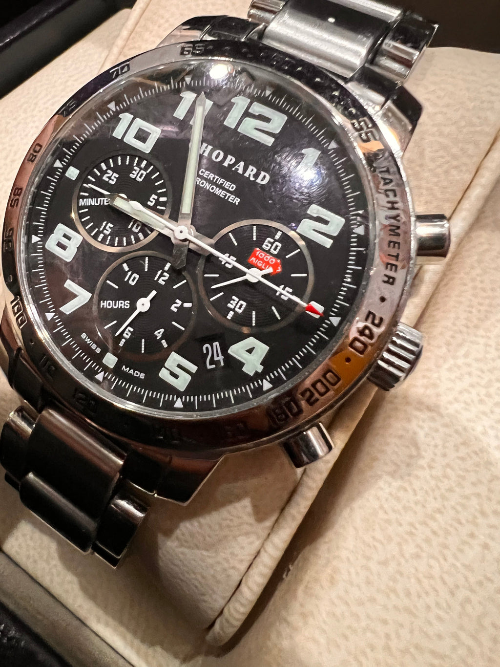 R#735 Chopard Mille Miglia Automatic Chronograph Chronometer Ref. 8920 Full Set Box Papers COSC Swiss Made