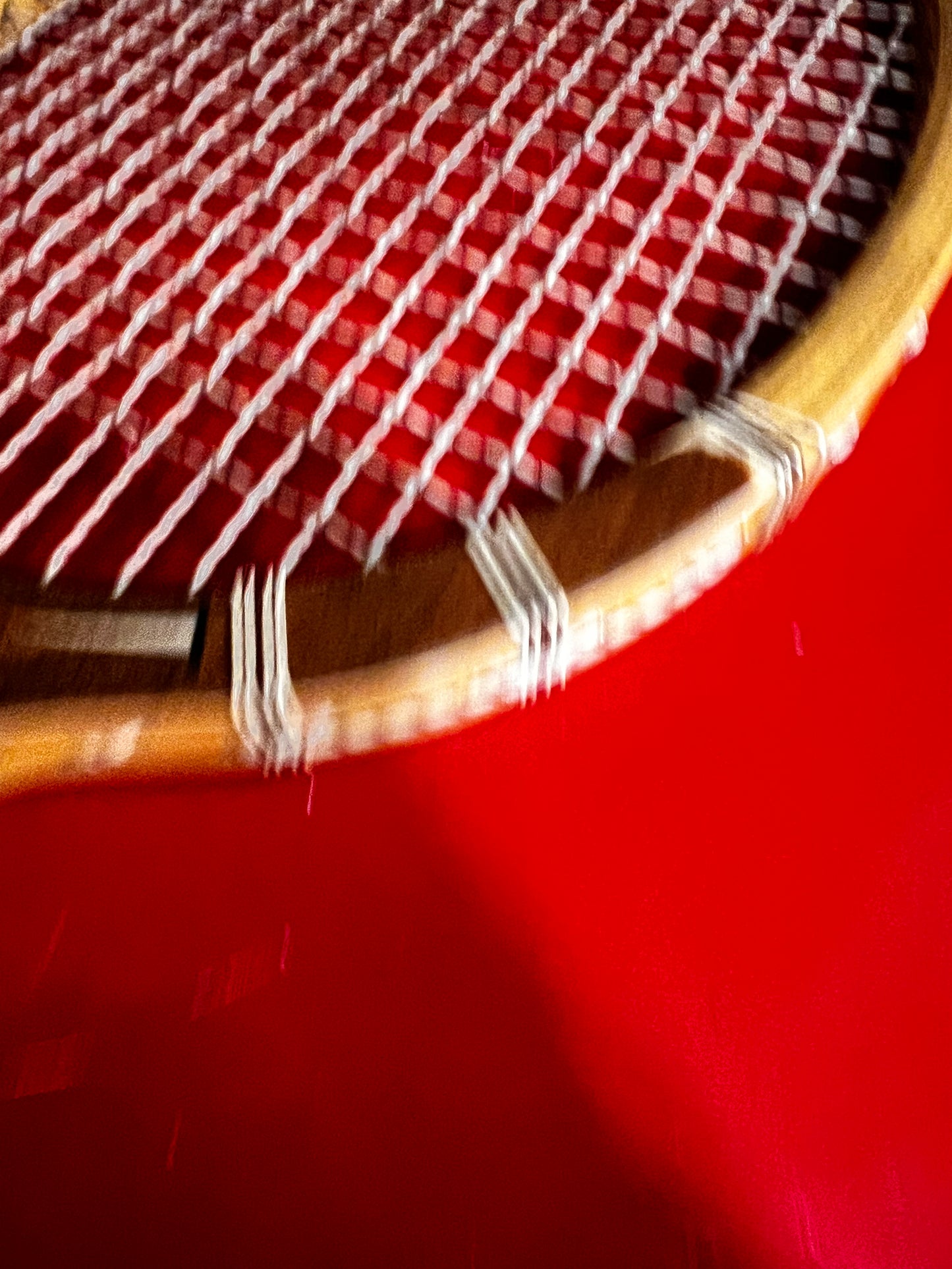 TAD DAVIS VTG. HI-POINT WOODEN TENNIS RACQUET CUSTOM MADE 3L 4 1/2" GRIP W/FRAME