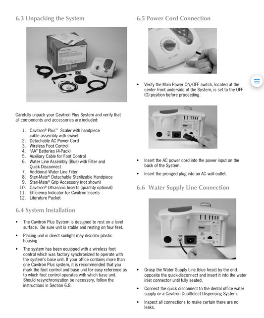 User Manual for Dentsply Cavitron Plus Ultrasonic Scaler