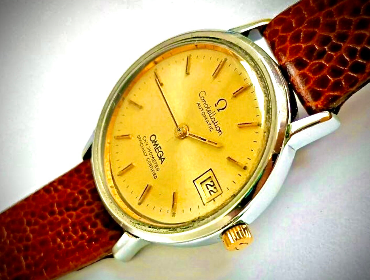 #473 Rare Vintage Omega Constellation Automatic Cal.1012 Tropical Dial Watch Ebay Inv $394.82. Mer 07132022