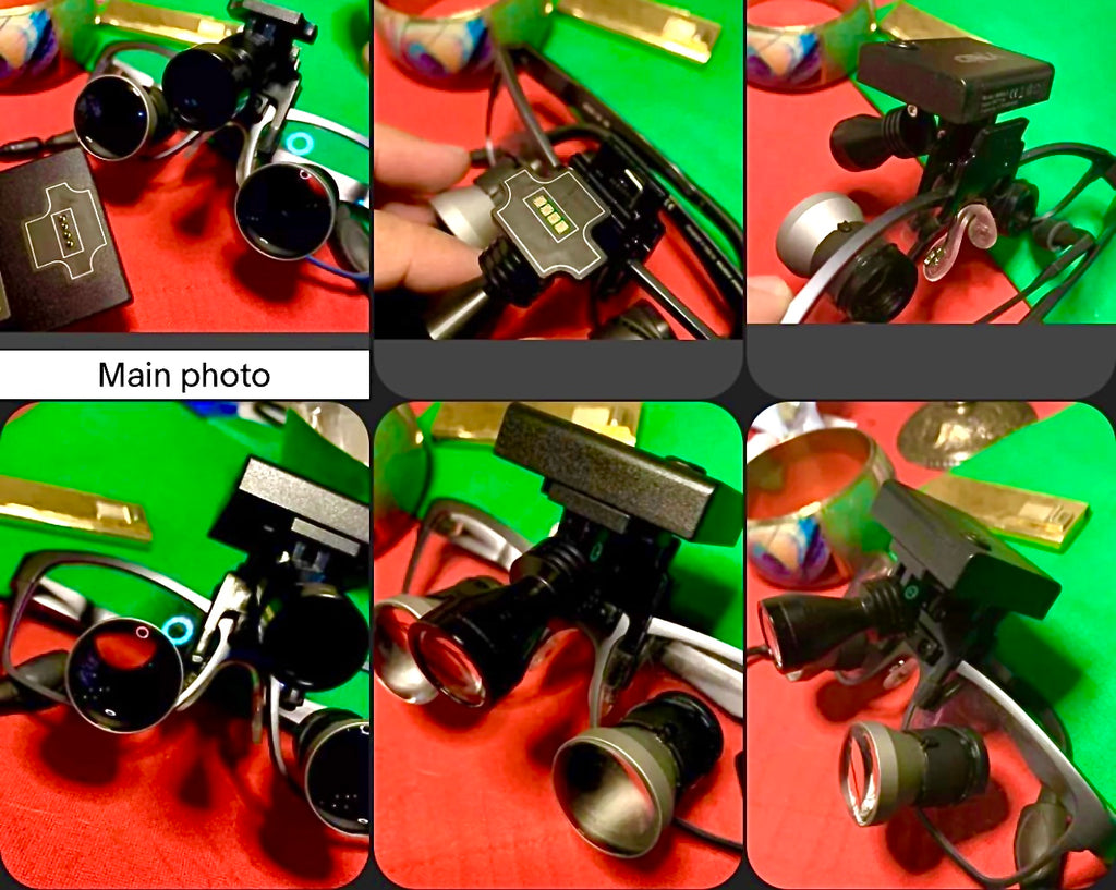 HighTech Dental Wireless Loupe Headlight With Two Detachable Magnetic Batteries