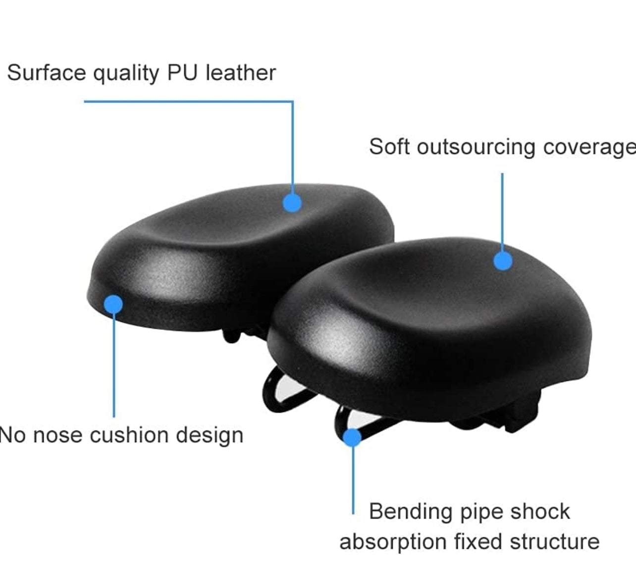 DONGKER innovative Double cusion COMFORTABLE bicycle Seat