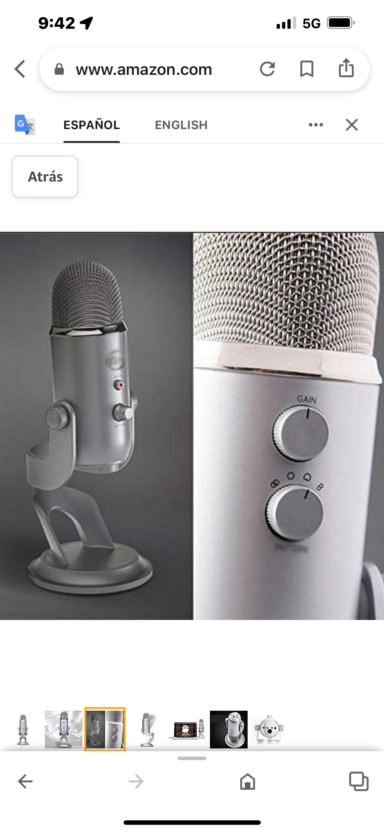 Brand: ZNBJJWCP ZNBJJWCP USB Condenser Microphone for Live Broadcasting and Recording with Plug and Play Internal Sound Card (Color: C)