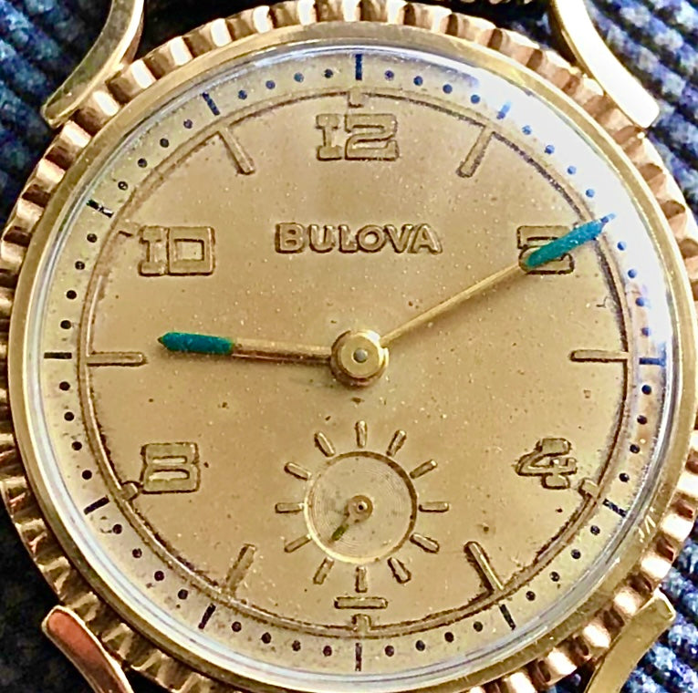 #471-A Amazingly Beautiful Unisex Bulova 21 Jelws 10 K Gold filled