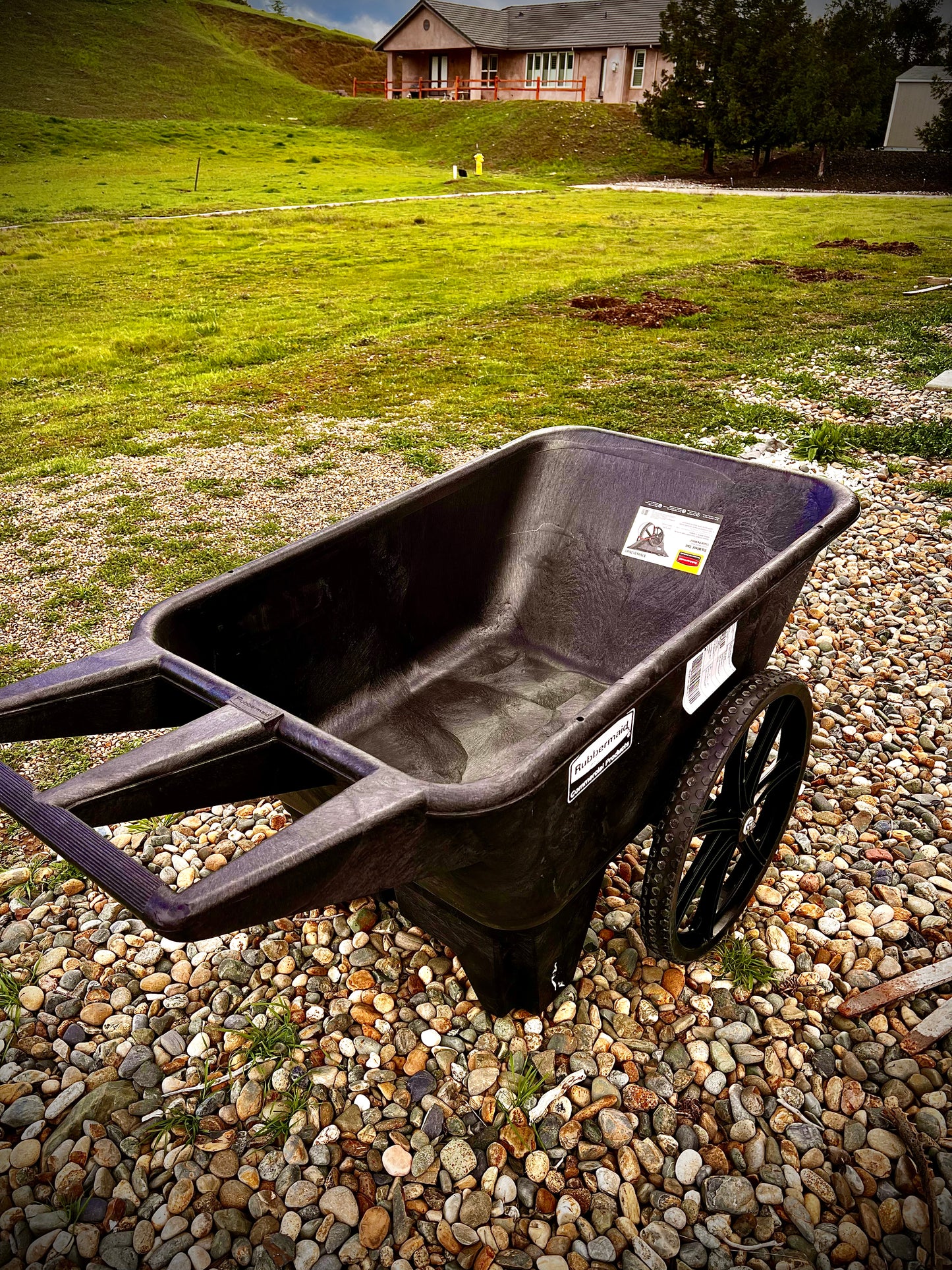 Rubbermaid Big Wheel 5642 Black Utility Agriculture, Nursery & Farm Cart, 58"L x