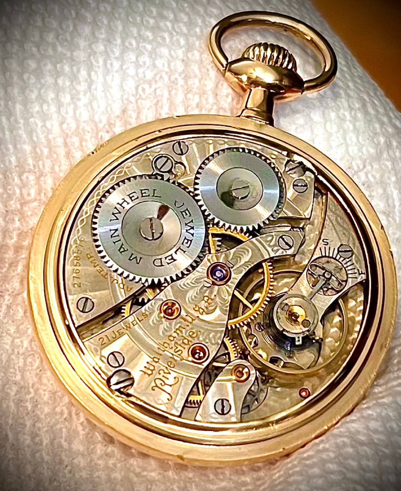 #508 Gold filled 16 size Waltham 21Jewls  pocket watch