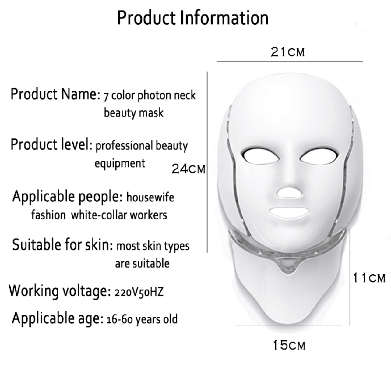 Euphorian LED Face + Neck Mask