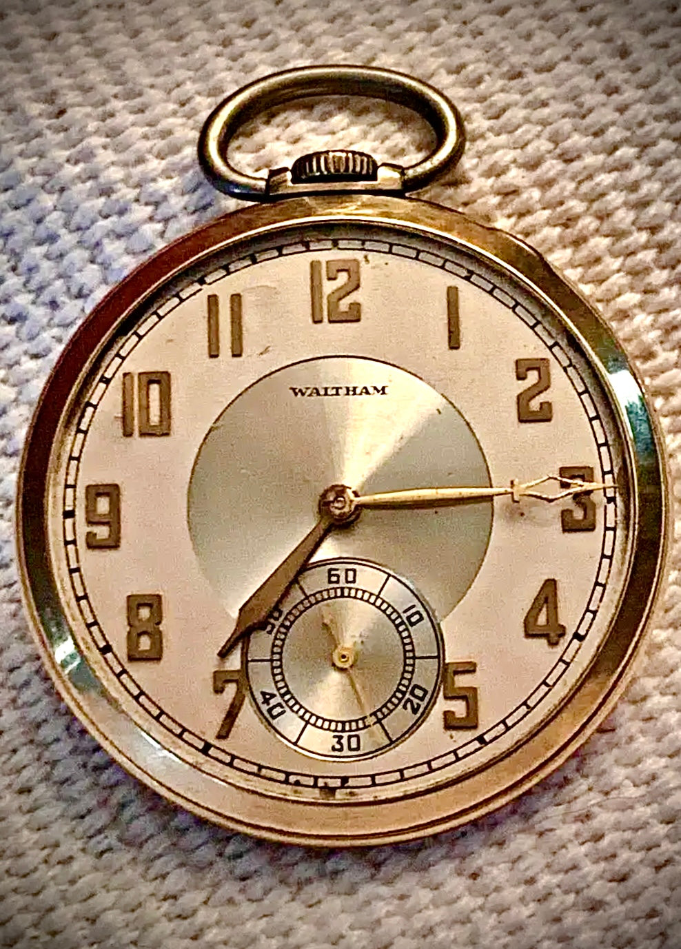 #812 Waltham Premier Colonial 10K GF 17J 12 Size Pocket Watch Fully Working 1940