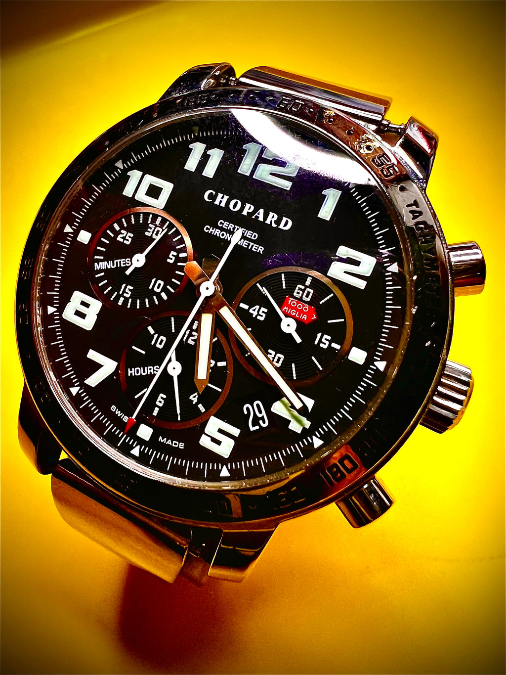 R#735 Chopard Mille Miglia Automatic Chronograph Chronometer Ref. 8920 Full Set Box Papers COSC Swiss Made