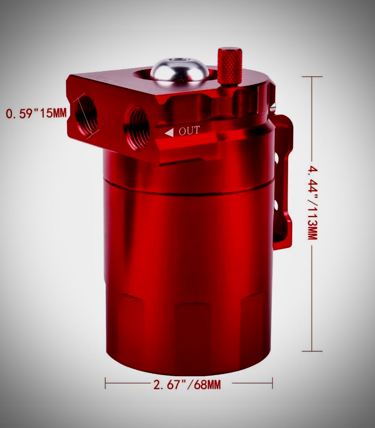 Oil Catch Tank Can Reservoir With Breather Filter Aluminum Fuel Engine