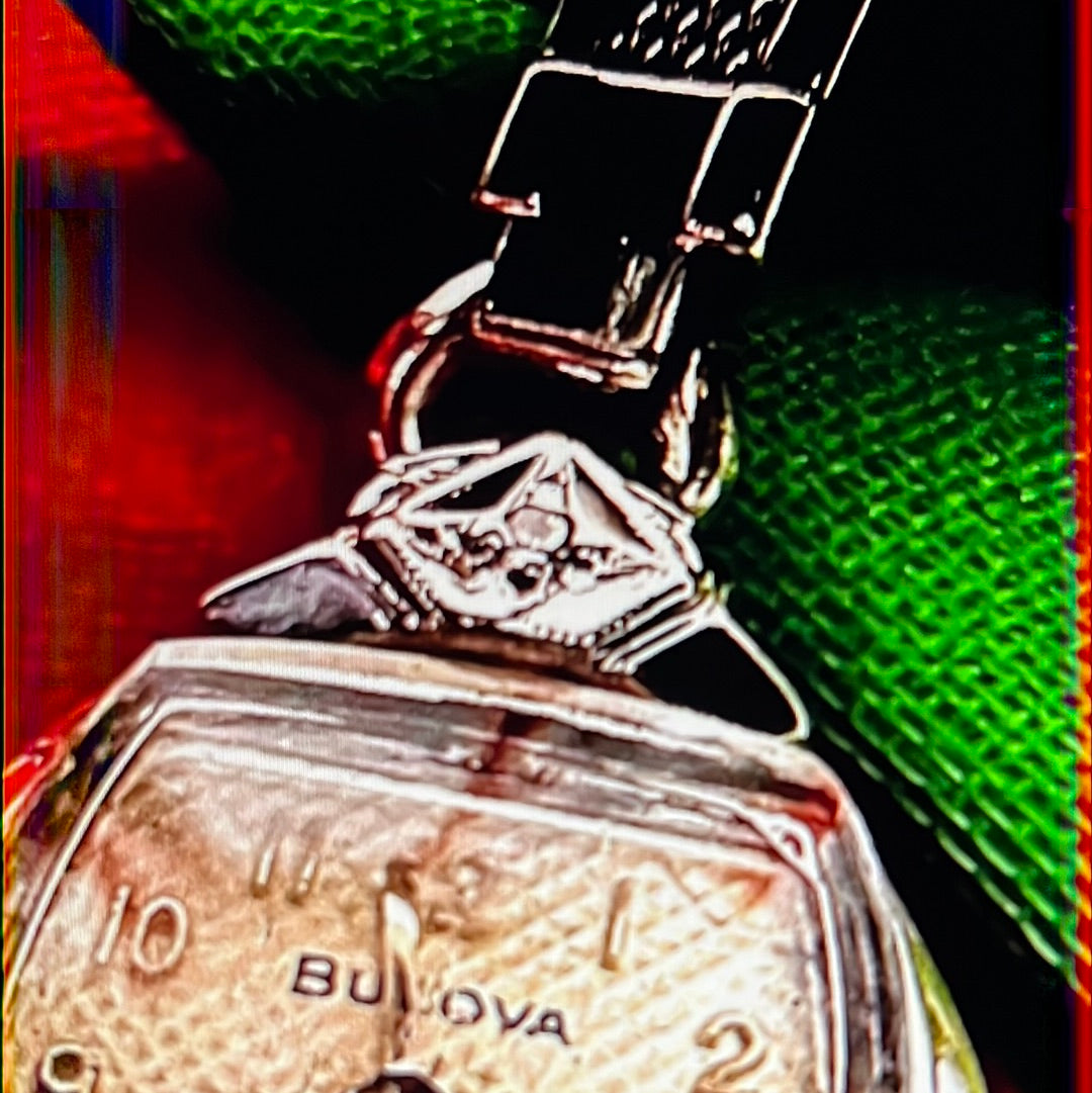 #02 Bulova Diamonds 10K White Gold Filled 17Jewls with warranty