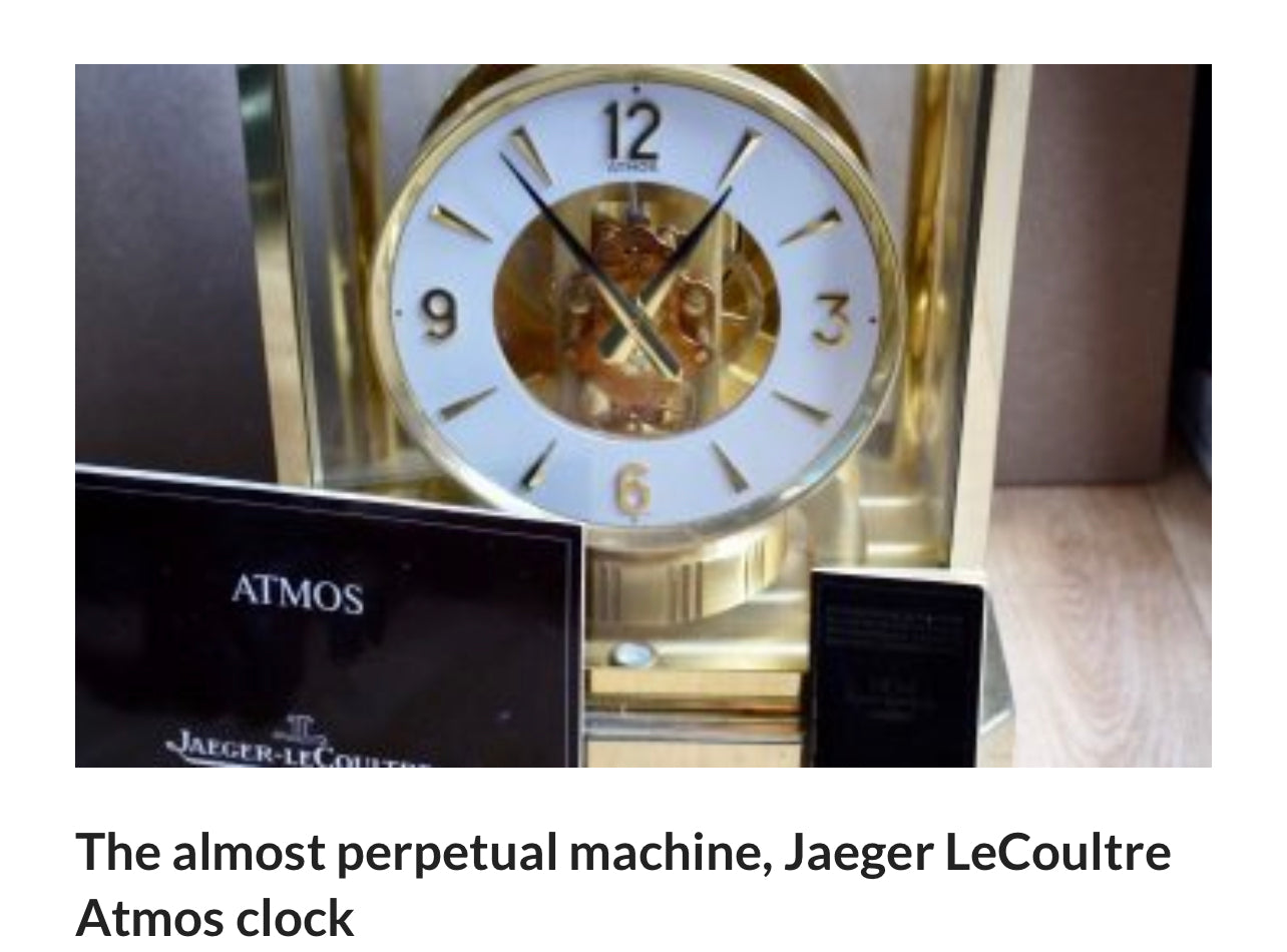 Jaeger Le Coultre Atmos Clock Repiar and mechanical Overhaul service