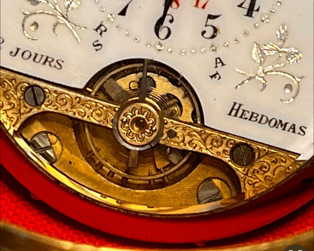 R#211 A- Collectors Vintage Swiss Hebdomas by OMEGA From 1902 Collectors Vintage Swiss Hebdomas 122 Years Old 1902 pocket watch