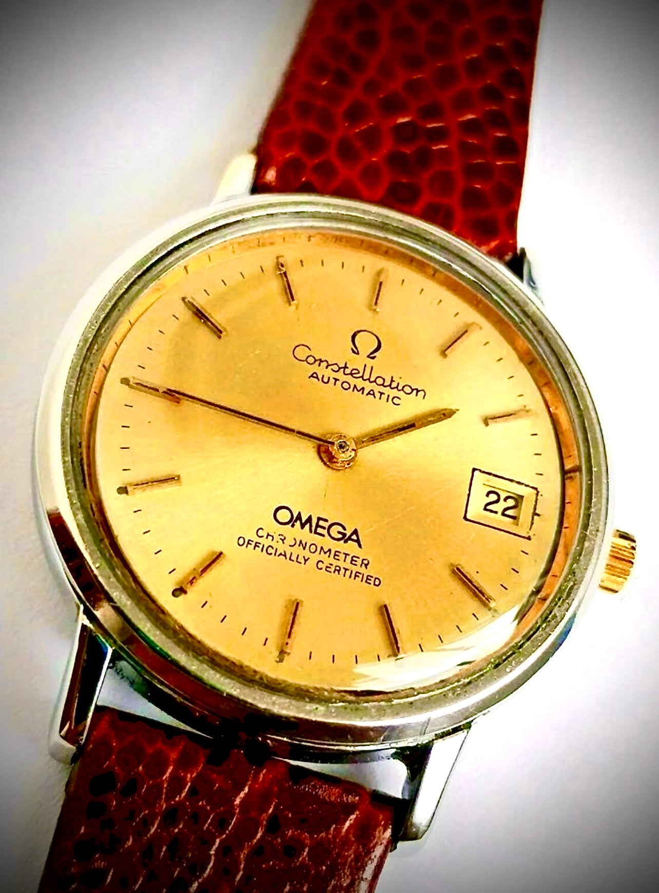 #473 Rare Vintage Omega Constellation Automatic Cal.1012 Tropical Dial Watch Ebay Inv $394.82. Mer 07132022