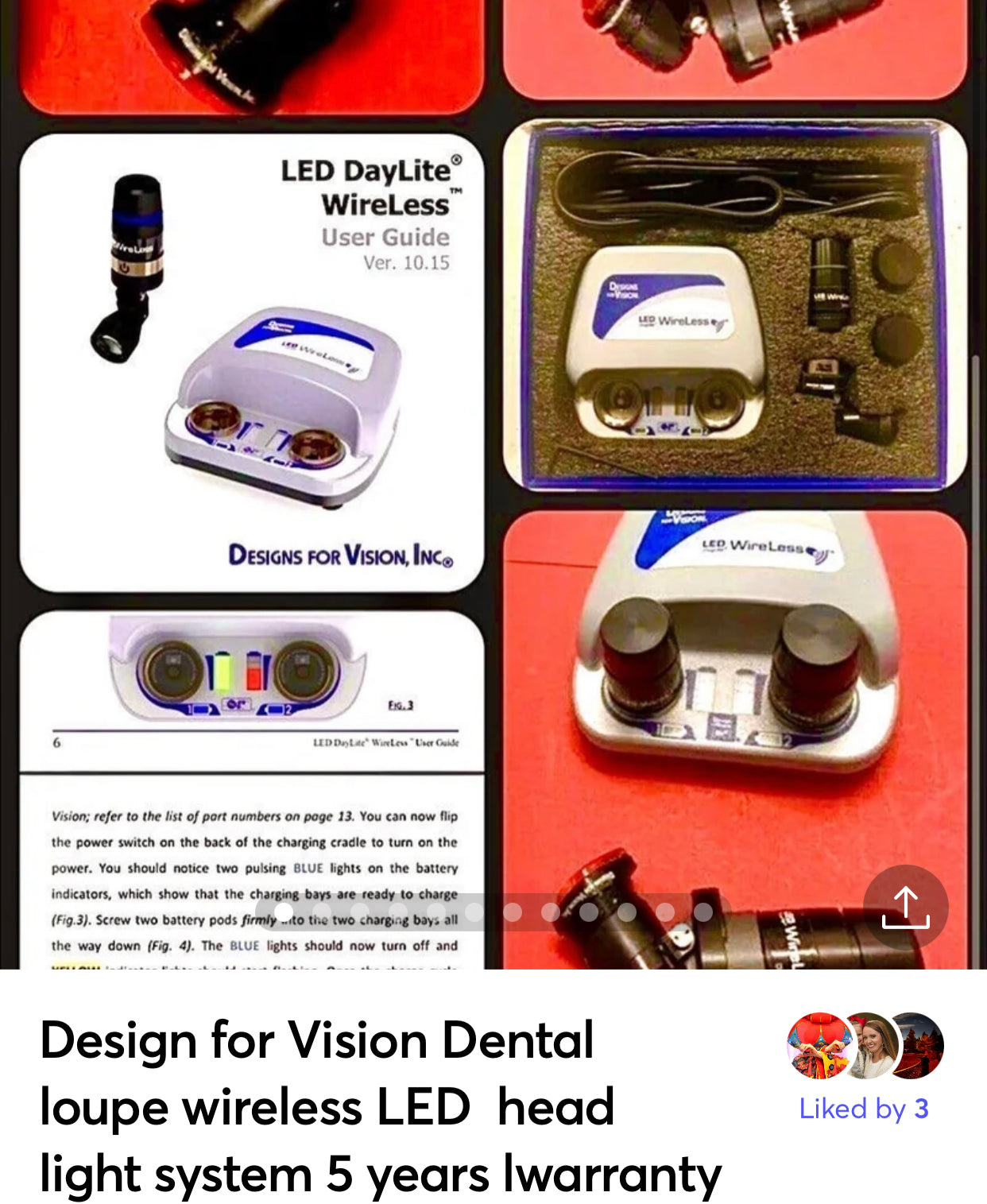 Design for Vision Dental loupe wireless LED  head light System 5 years warranty