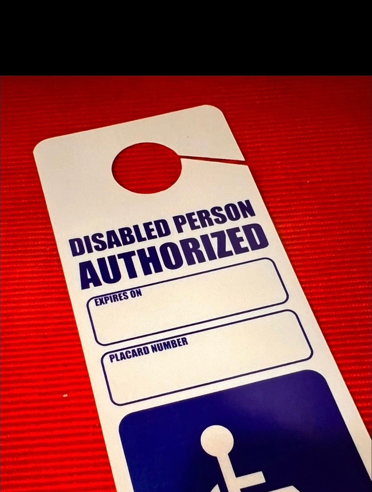 Handicap Disabled Placard, Sign Impedido Card Fast Shipping