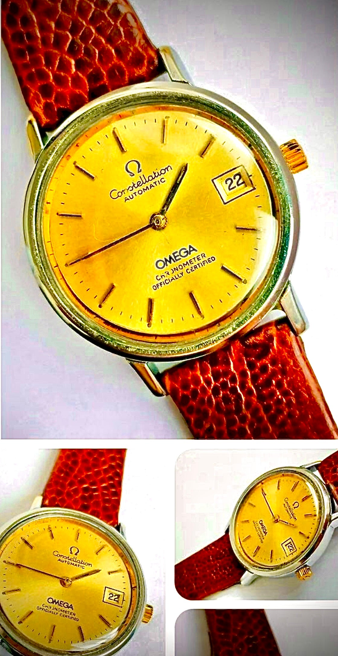 #473 Rare Vintage Omega Constellation Automatic Cal.1012 Tropical Dial Watch Ebay Inv $394.82. Mer 07132022