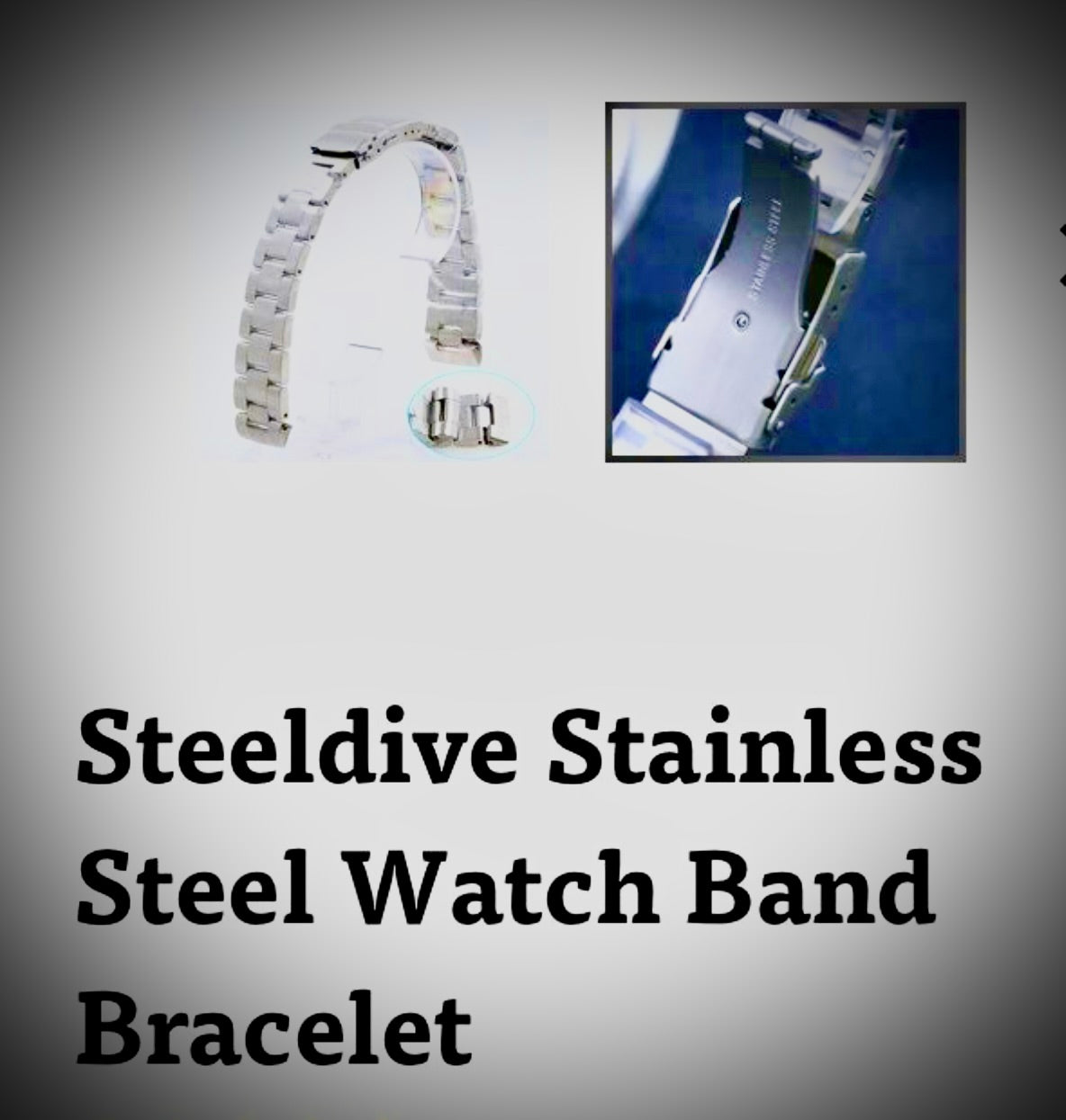 STEELDIVE 20MM OYSTER BRACELET BRUSHED SOLID STAINLESS STEEL NEW