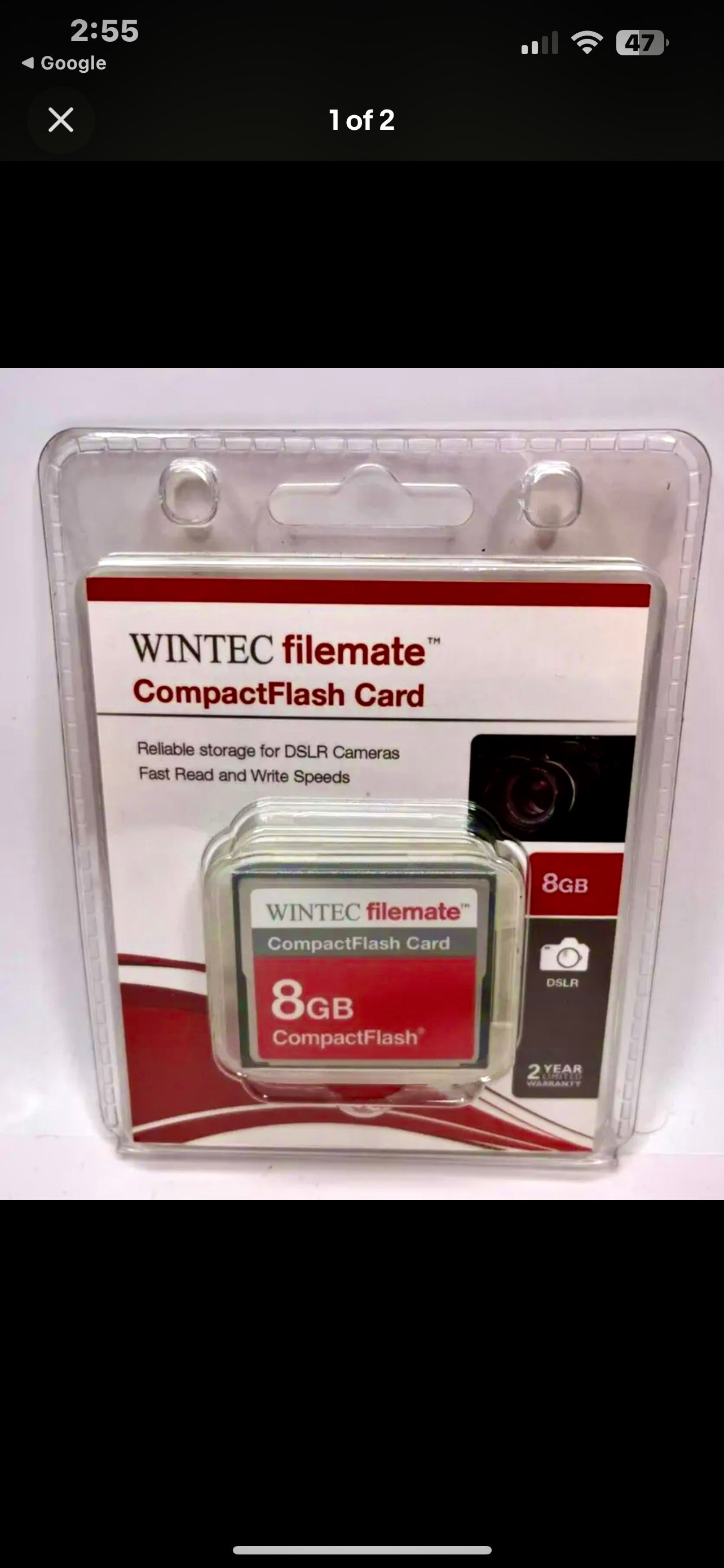 Wintec FM Filemate Cmpactflash Card 8GB For DSLR Cameras 3FMCF8GB-R New