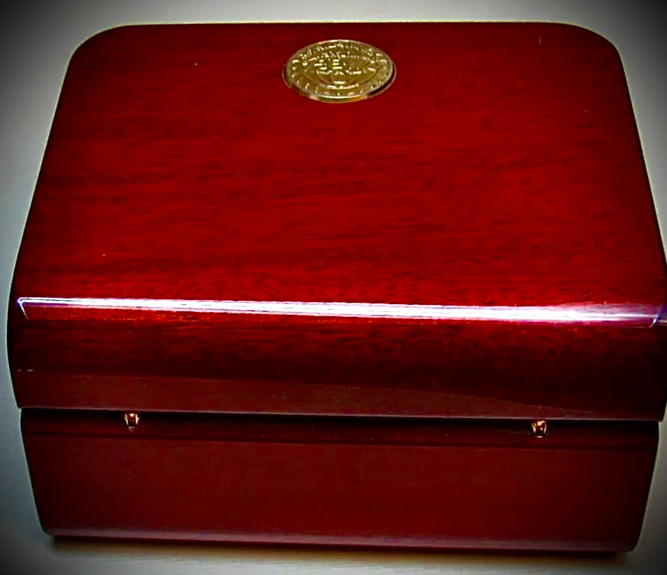 #110322A Omega Authentic Wooden Lacquered Empty Watch Box Wood Storage Box