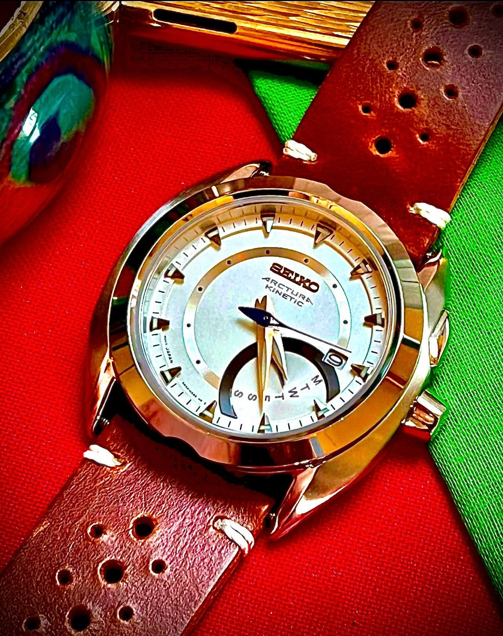 #338 Amazingly Beautiful Seiko Arctura Men's Kinetic Watch SRN019 New highly Sought  after seiko