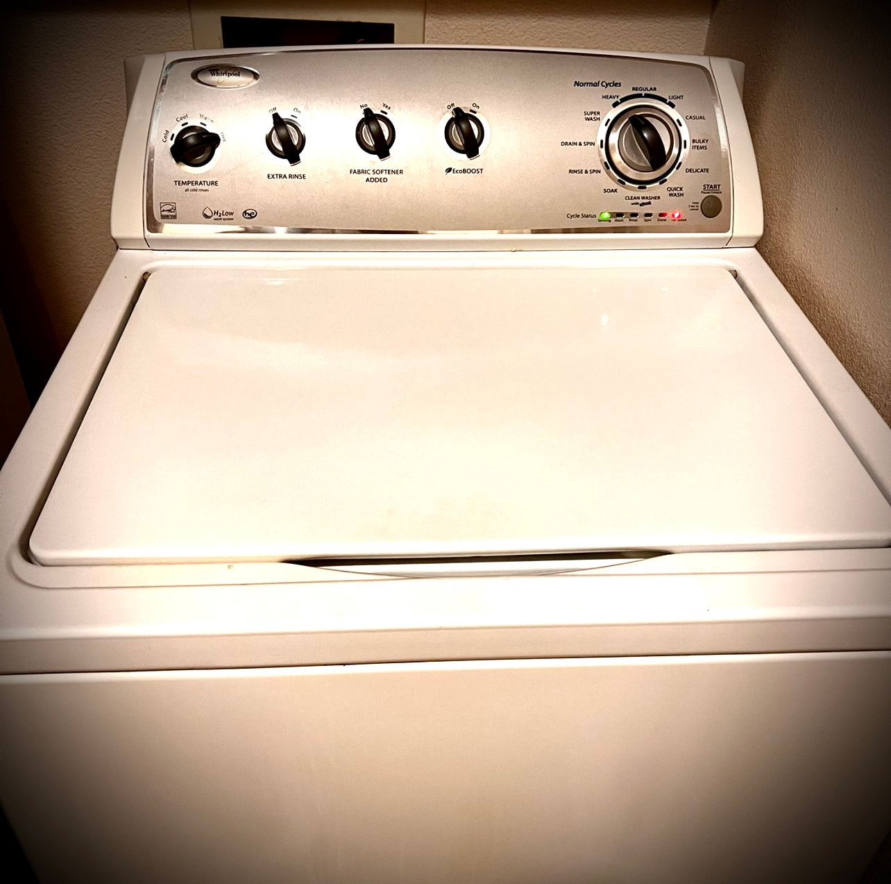 Whirlpool High End Top Loader Washer And Front Loader Dryer