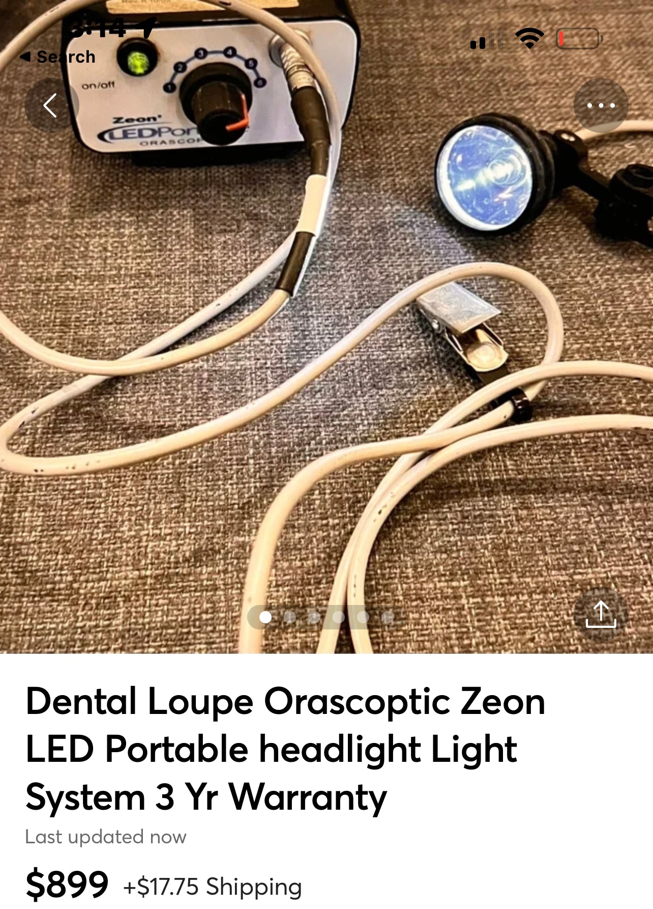 Dental Loupe Orascoptic Zeon LED Portable headlight Light System 3 Yr Warranty