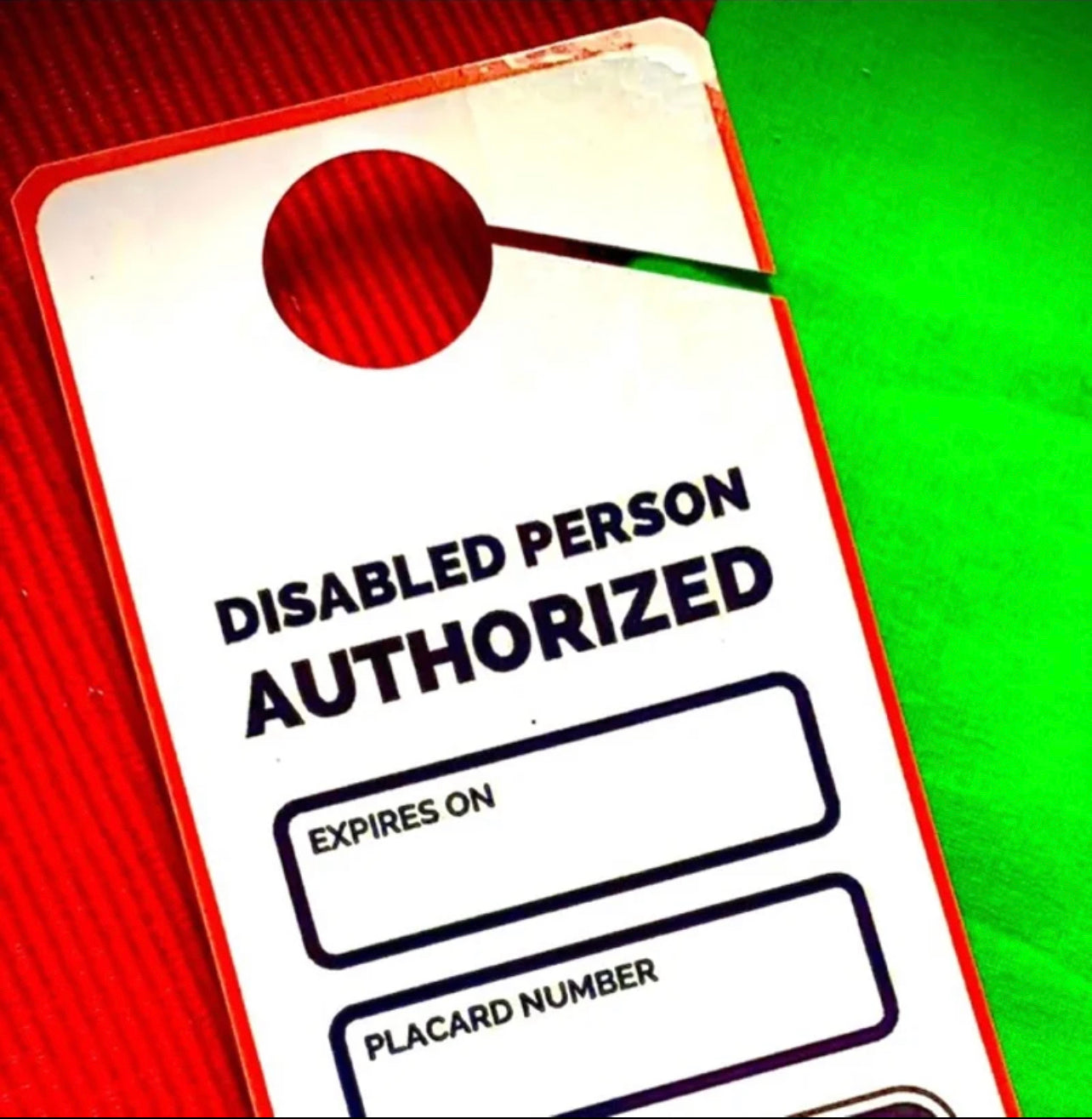 Handicap Disabled Placard, Sign Impedido Card Fast Shipping