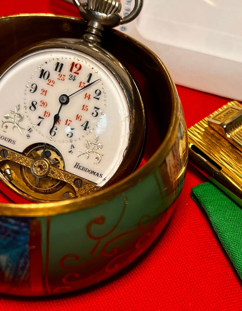 R#211 A- Collectors Vintage Swiss Hebdomas by OMEGA From 1902 Collectors Vintage Swiss Hebdomas 122 Years Old 1902 pocket watch