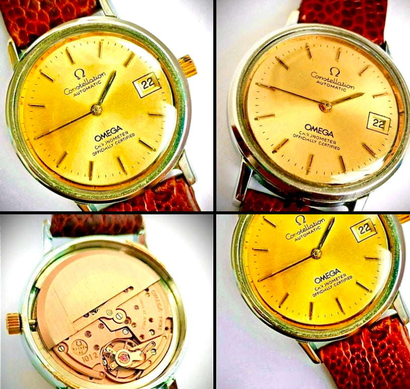 #473 Rare Vintage Omega Constellation Automatic Cal.1012 Tropical Dial Watch Ebay Inv $394.82. Mer 07132022