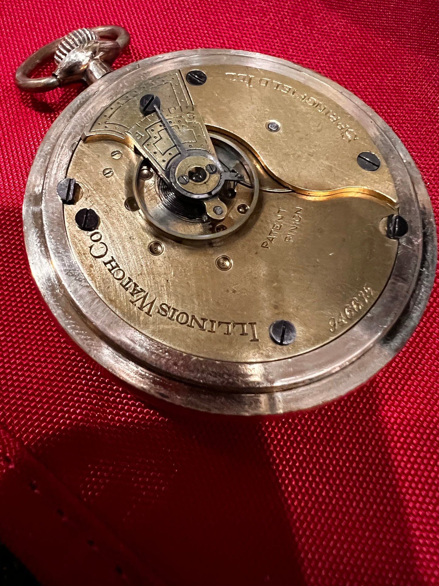 #166  ILLINOIS POCKET WATCH GRADE I.W.C.   18S 7Jewls  WORKING GREAT Gold Filled large  beautiful