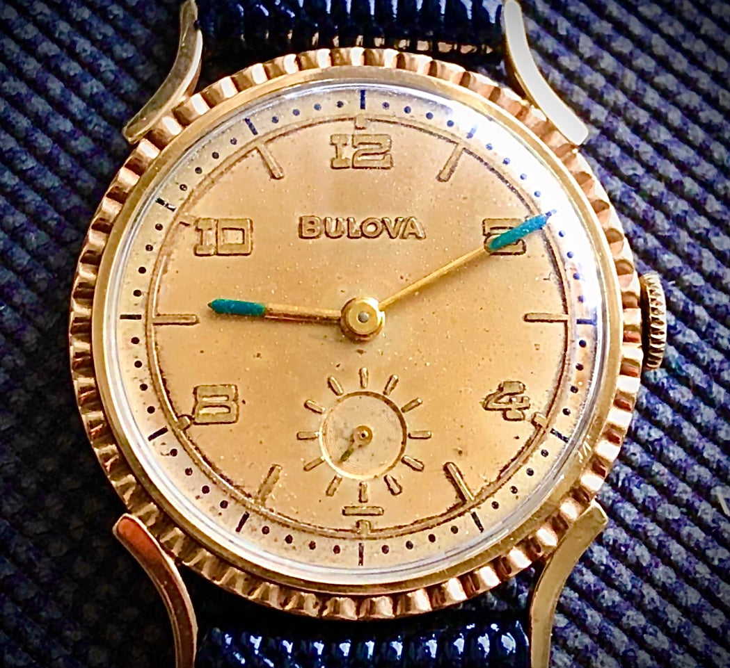 #471-A Amazingly Beautiful Unisex Bulova 21 Jelws 10 K Gold filled