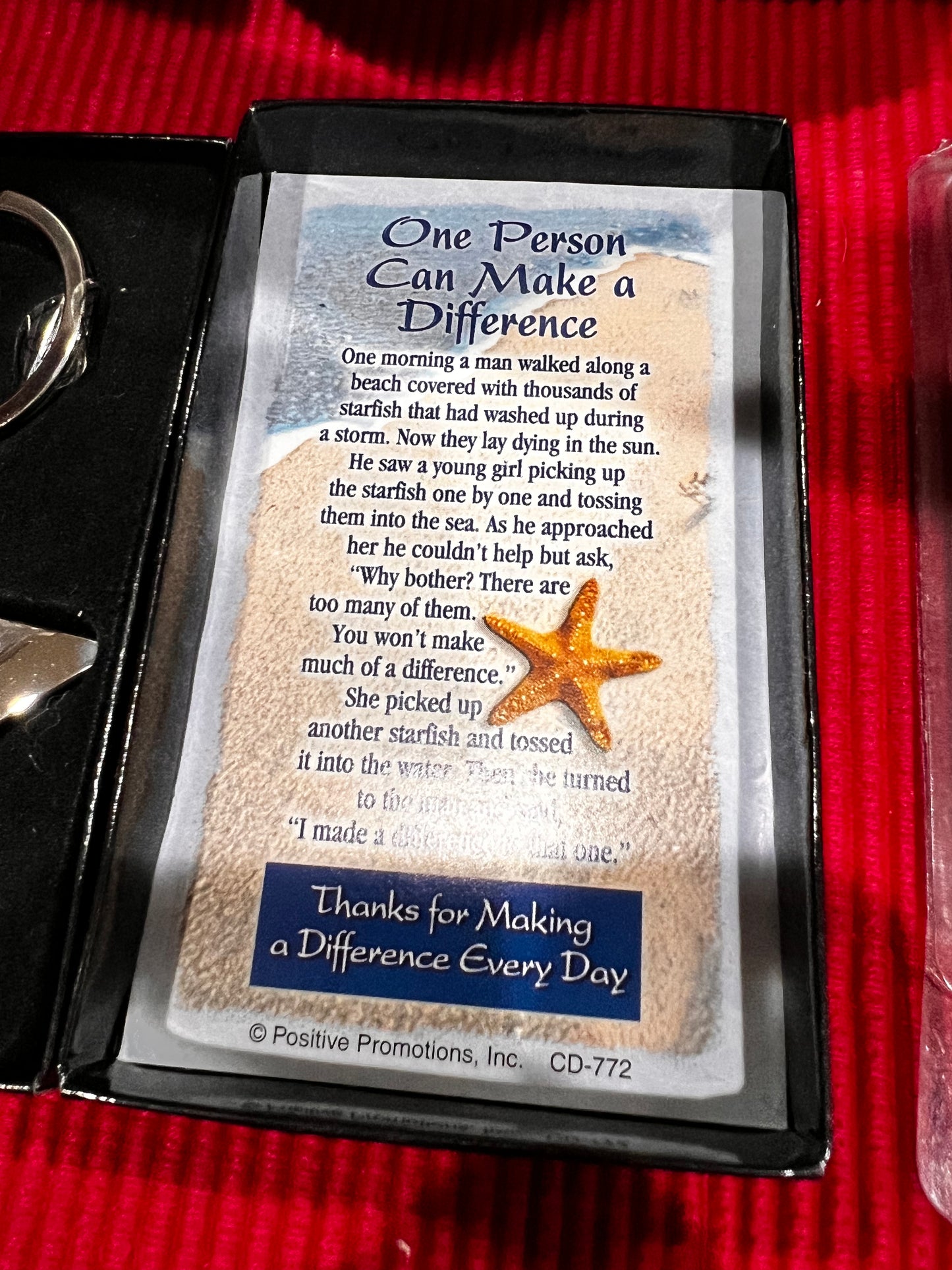 KEY Ring KEY Chain “One Person Can Make a Difference”