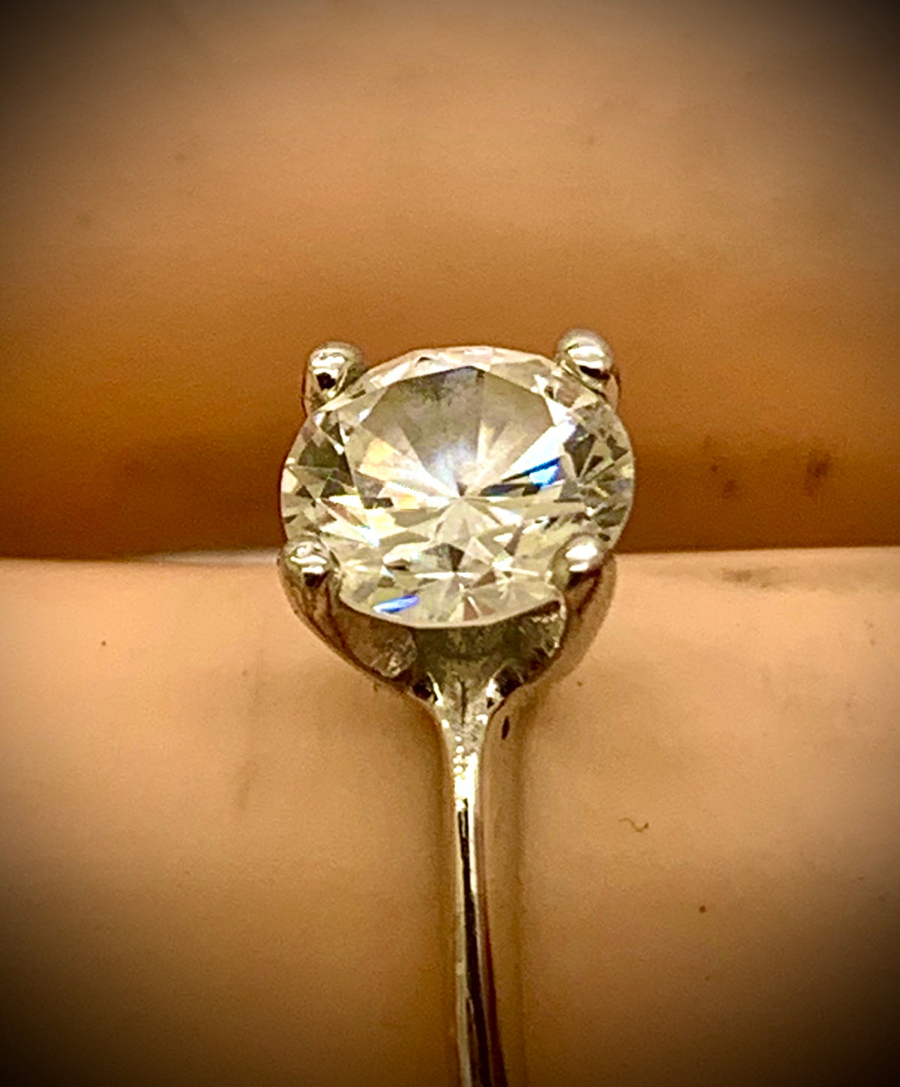 #787 925 Vintage Cz Ring Size 8.25