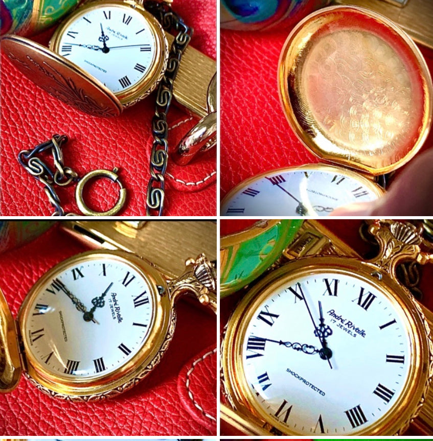 #149 Collectors Vintage Andre Rivalle 17Jewels Swiss Made Mechanical Pocket Watch