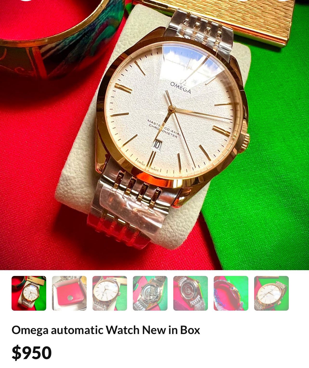 #558 Omega Wrist watch Beautiful new automatic with original box