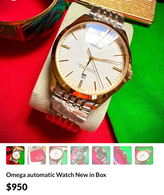 #558 Omega Wrist watch Beautiful new automatic with original box