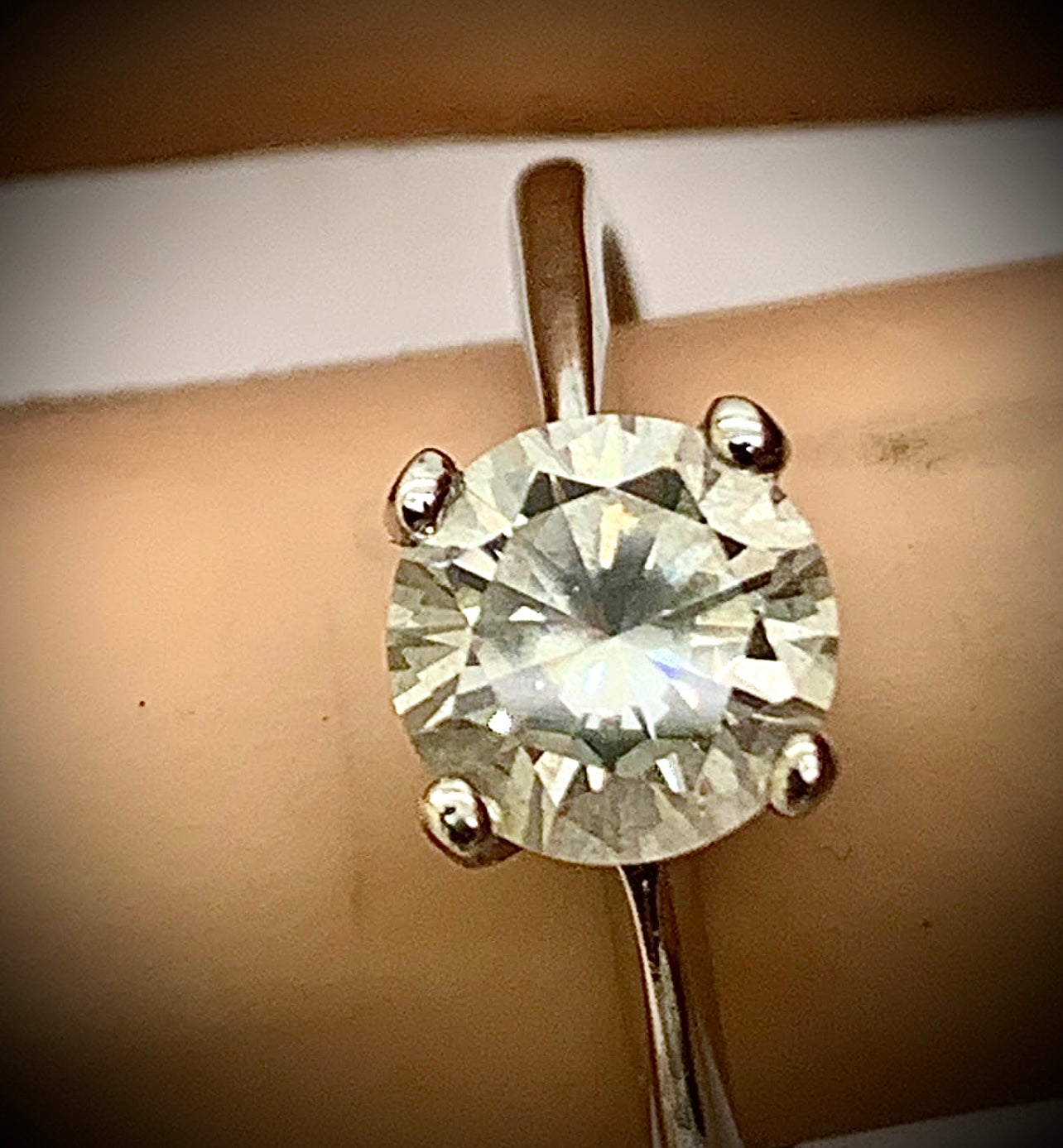 #787 925 Vintage Cz Ring Size 8.25