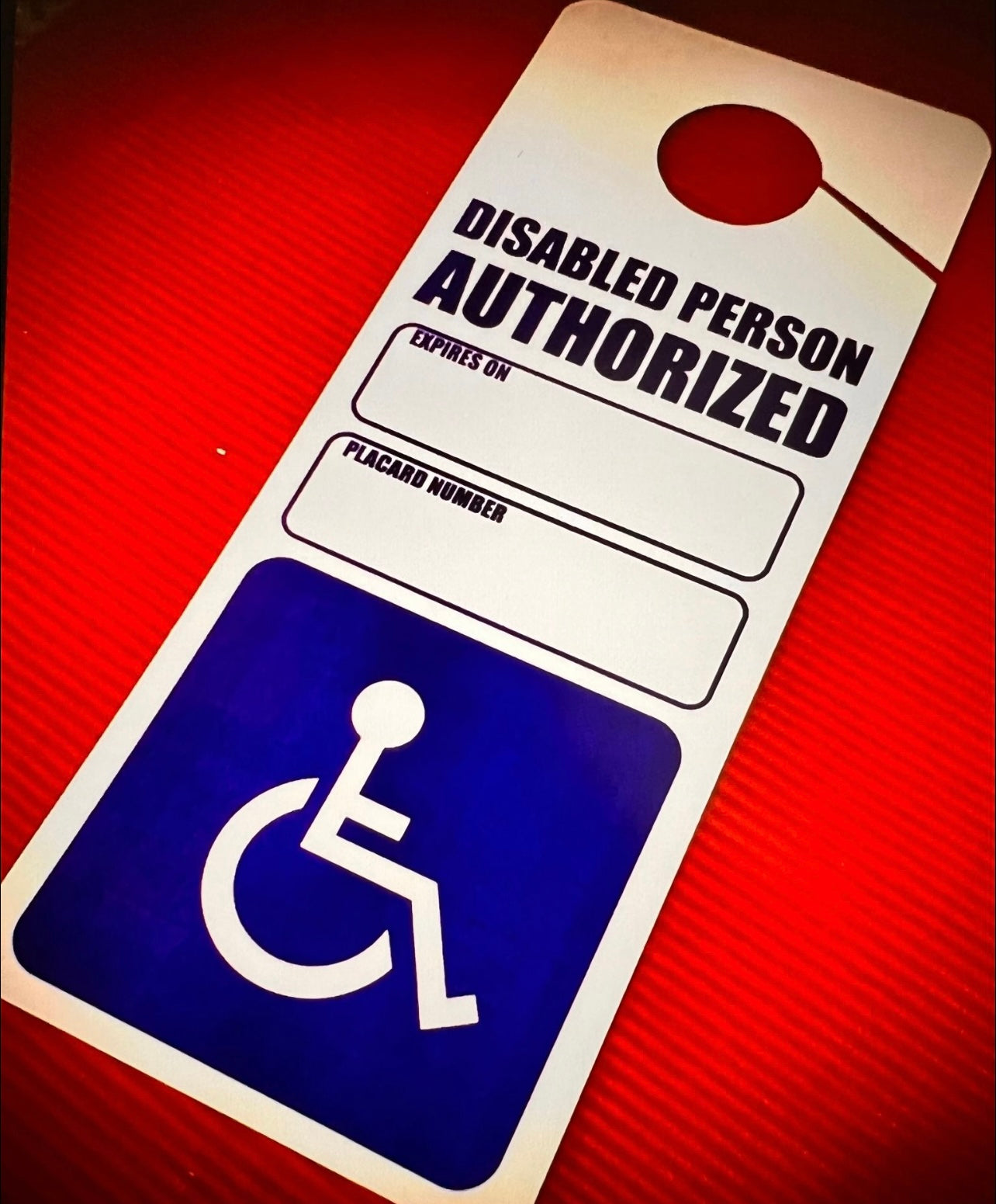 Handicap Disabled Placard, Sign Impedido Card Fast Shipping