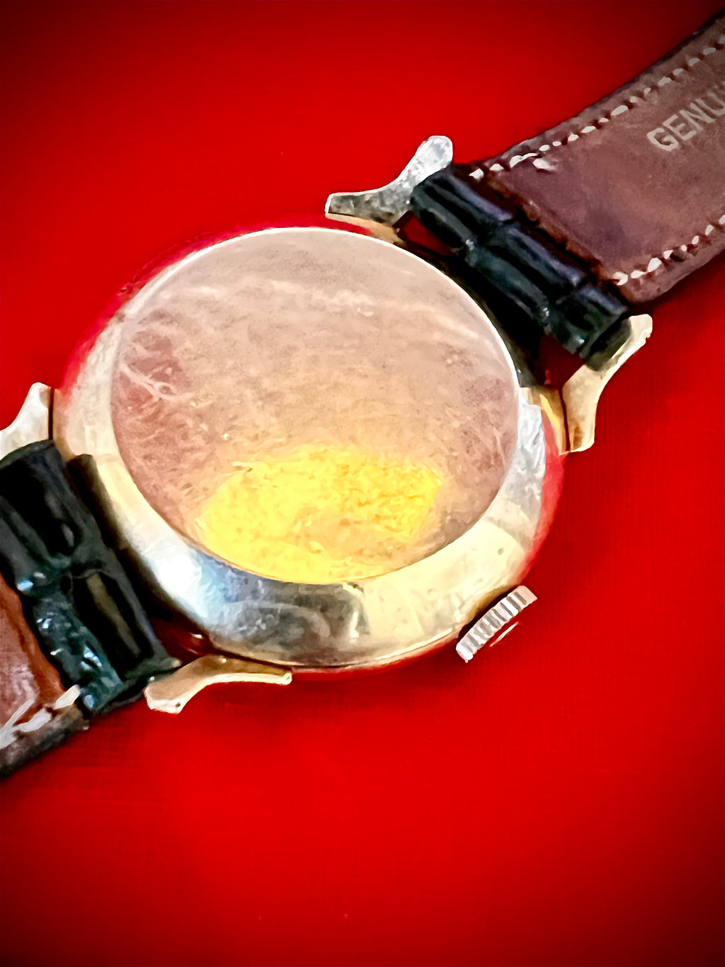 #521 Omega 14K Gold Filled automatic bumper Men Swiss watch 14K Gold Filled