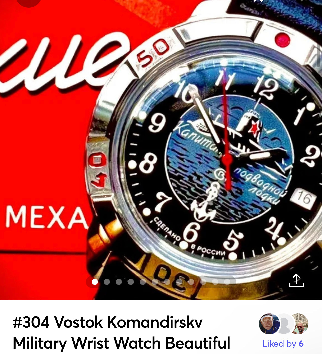 #304 Vostok Komandirskv Military Wrist Watch Beautiful