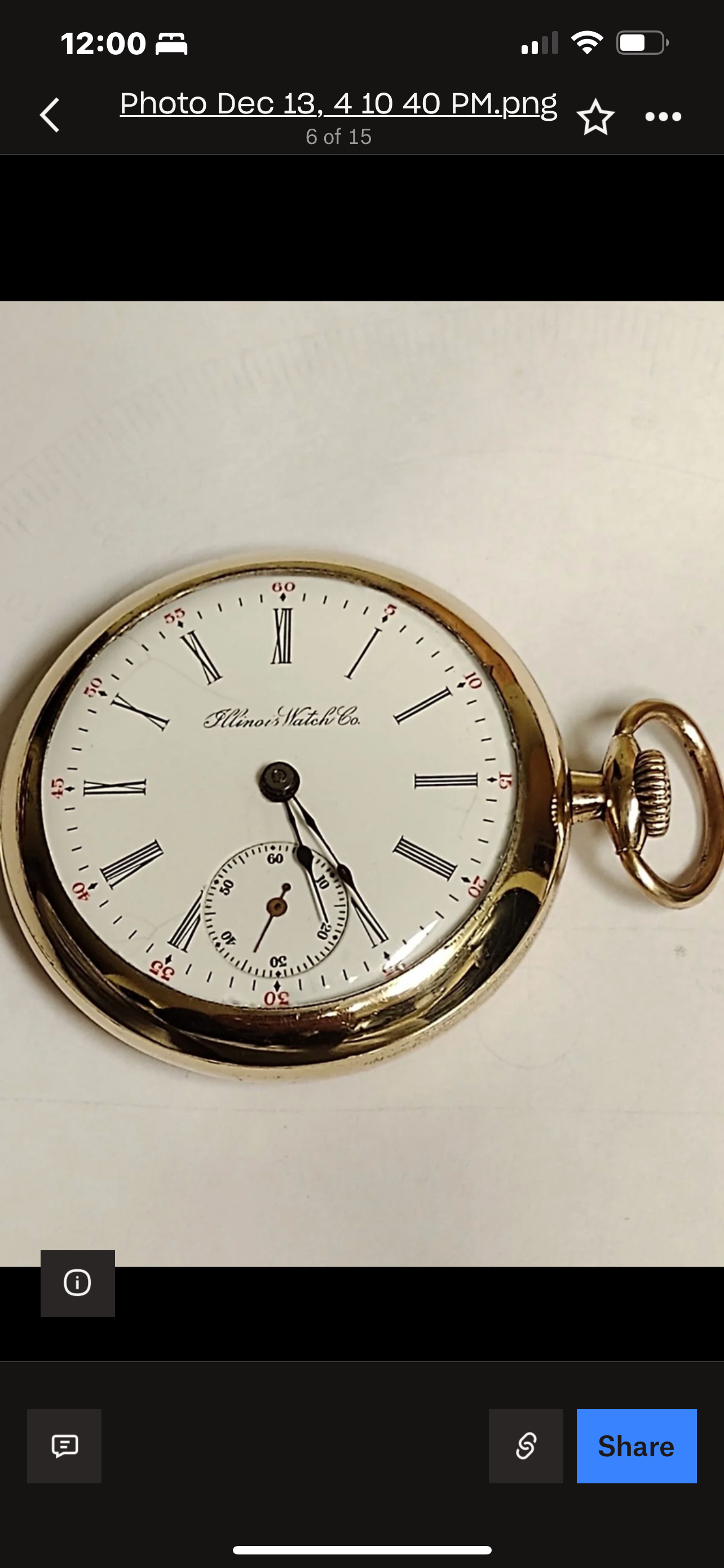 #166  ILLINOIS POCKET WATCH GRADE I.W.C.   18S 7Jewls  WORKING GREAT Gold Filled large  beautiful