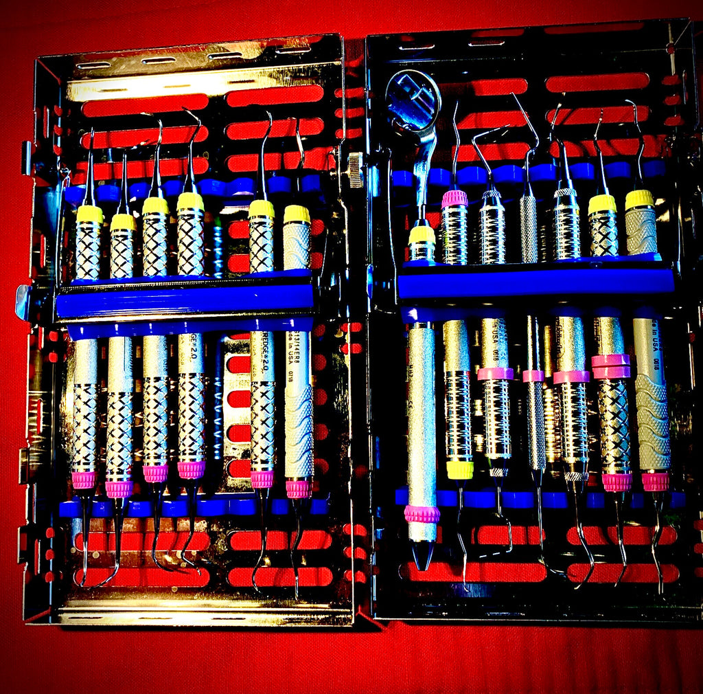Hu Friedy Perio Cassette With 13 Instruments Satin handle