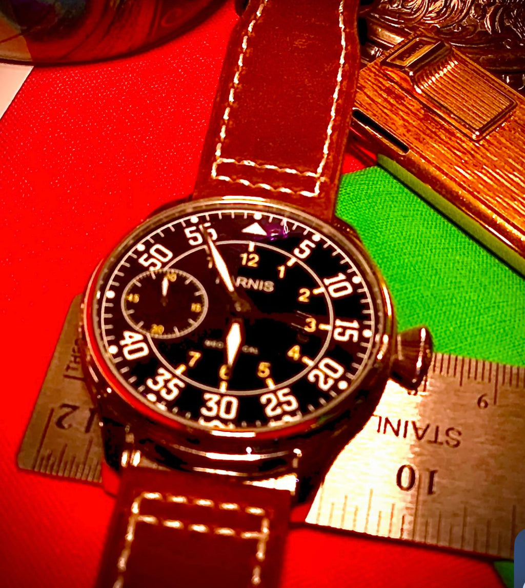 #123 Amazing 44mm PARNIS black dial luminous movement Unisex wrist watch